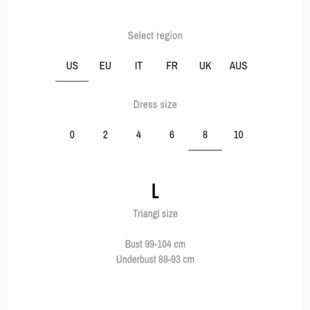 Triangl Dylla Bikini Top in Apricot Sparkle size L NWT - Picture 5 of 5